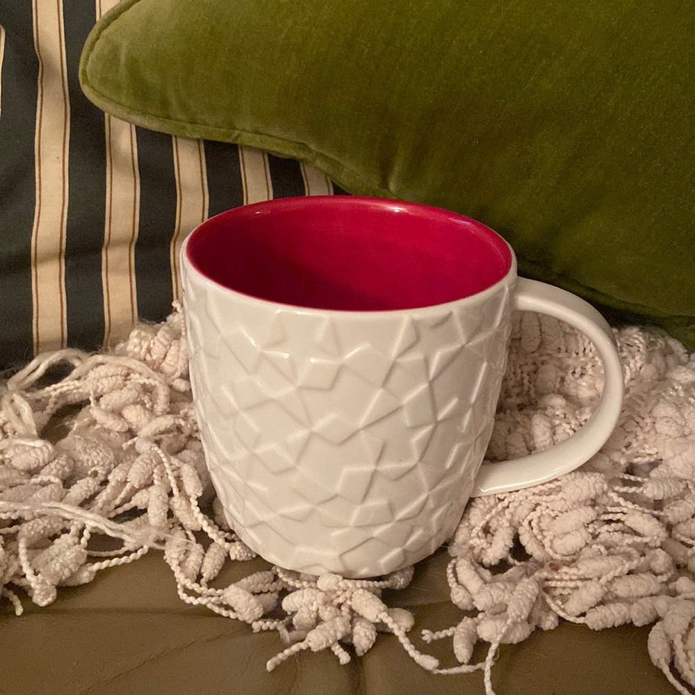 Starbucks Geometric Shape Mug White & Red